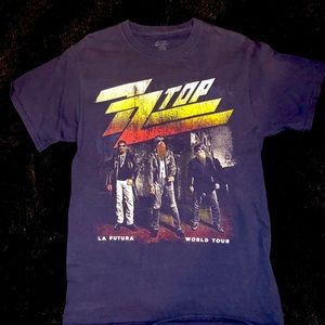 ZZ Top band tee shirt. Size Medium. Blue color.
